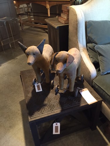 stuffed dog statues at atlanta