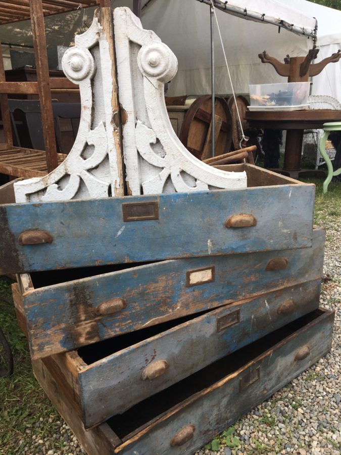 Assorted vintage finds, The Life's Patina team visits the Brimfield Antique Show